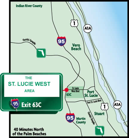 St Lucie West Map